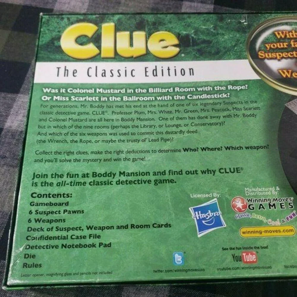 Hasbro‎ Clue The Classic Edition board game